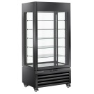 Vitrine "FULL vitrée" 600 Lt., 5 niveaux en verre, ventilée - ICE CREAM & PASTRY - NOIR - Diamond