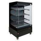 Vitrine chauffante, libre-service, avec porte vitrée, sur roues - FULL BLACK - Diamond