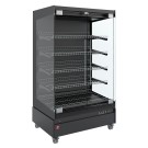 Vitrine chauffante, libre-service, avec porte vitrée, sur roues - FULL BLACK - Diamond