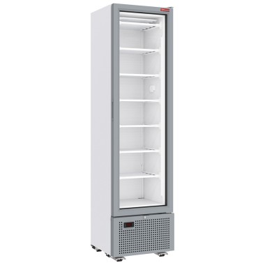 Vitrine ventilée négative vitrée 221 litres - 7 niveaux fixes - BLANCHE - Diamond