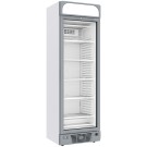 Vitrine ventilée négative vitrée 374 litres - 5 niveaux fixes avec caisson lumineux - BLANCHE - Diverso