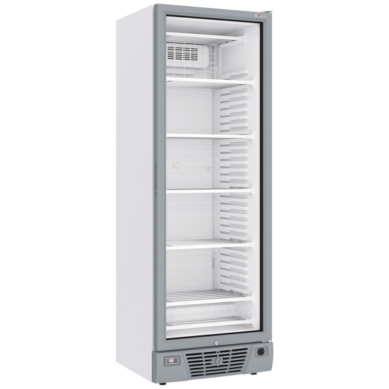 Vitrine ventilée négative vitrée 382 litres - 5 niveaux fixes - BLANCHE - Diverso