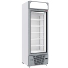Vitrine ventilée négative vitrée 496 litres - 6 niveaux fixes avec caisson lumineux - BLANCHE - Diamond