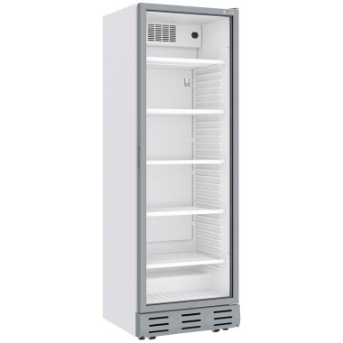 Vitrine ventilée positive 382 litres BLANCHE avec caisson lumineux - Diverso