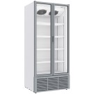 Vitrine ventilée positive 804 litres, 2 portes battantes, BLANCHE - Diverso