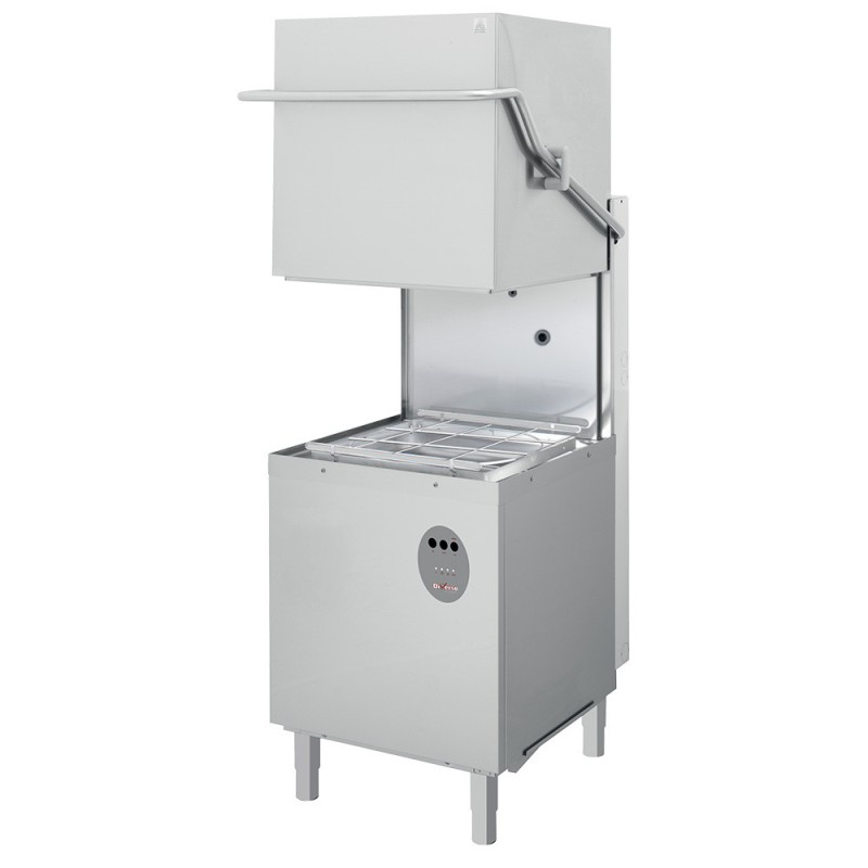 Lave-vaisselle capot, panier carré 500x500 mm avec doseur de produit de lavage, WR-LVCD-D6, DIVERSO