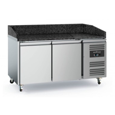 Table de préparation 2 portes pour Pizza avec Granit - Combisteel