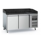 Table de préparation 2 portes pour Pizza avec Granit - Combisteel