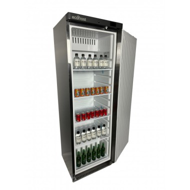Réfrigérateur 1 porte 400 L Statique avec ventilateur - Classe A Affichage numérique Porte réversible - Combisteel