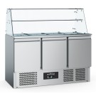 Saladette réfrigérée support vitré 3 portes - Combisteel