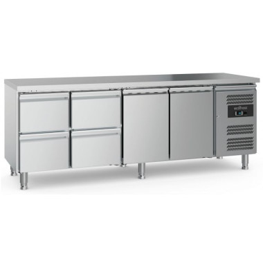 Table réfrigérée 2 portes et 4 tiroirs - Combisteel