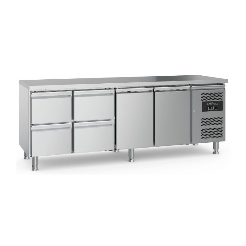 Table réfrigérée 2 portes et 4 tiroirs - Combisteel