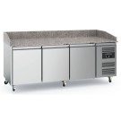 Table de Préparation Pizza 3 Portes Ecofrost - Granit Naturel, 580L, Acier Inoxydable - Performance & Durabilité