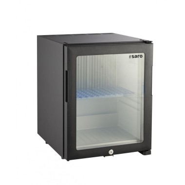 Minibar 28 Litres avec Porte Vitrée Éclairage LED Réglage Numérique - Saro