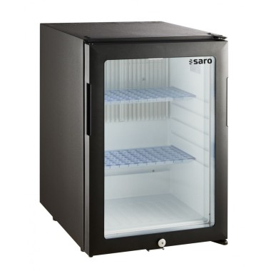 Minibar vitré 36L avec refroidissement par absorption 2 étagères réglables éclairage LED - Saro