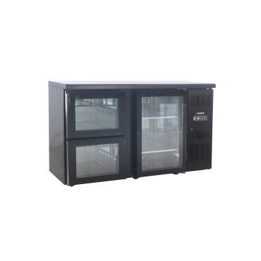 Arrière bar avec 1 porte vitrée et 2 tiroirs - Saro