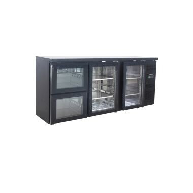Arrière bar avec 2 portes vitrées et 2 tiroirs - Saro