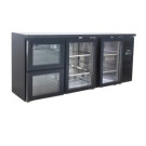 Arrière bar avec 2 portes vitrées et 2 tiroirs - Saro