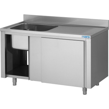 Meuble plonge 2 vasques à gauche - Saro