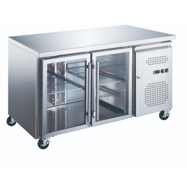 Table réfrigérée - 136 cm - 2 portes vitrées - Maxima