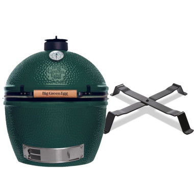 Big Green Egg XL avec Berceau de Table - Barbecue Kamado Grande Taille et Simplicité d'Utilisation
