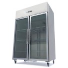 Congélateur Professionnel 1400L - 2 Portes Vitrées - 6 Clayettes Réglables 2/1 GN - Inox - Affichage Numérique - Maxima
