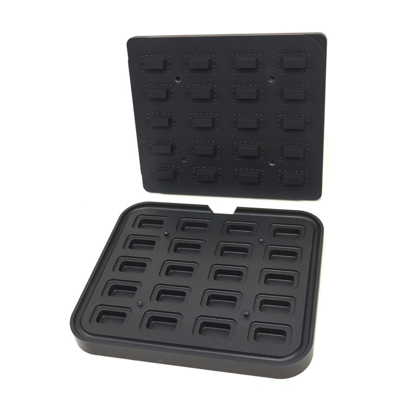 Moule à Tartelette - Rectangle - 64x41/45x22 mm - 20 pieces - Maxima