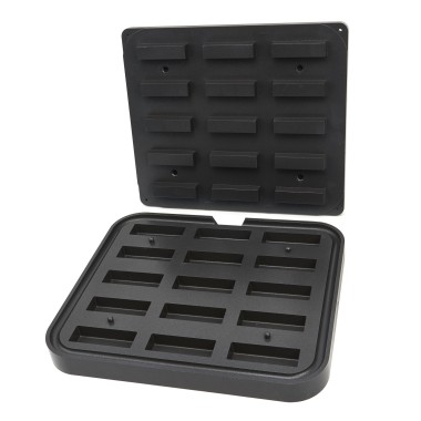 Moule à Tartelette - Rectangle - 90x30/85x26 mm - 15 pieces - Maxima