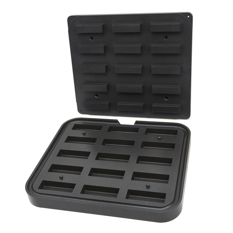 Moule à Tartelette - Rectangle - 90x30/85x26 mm - 15 pieces - Maxima