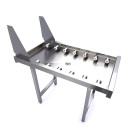 Table à rouleaux droits en acier inoxydable - pour convoyeur à paniers lave-vaisselle - Maxima