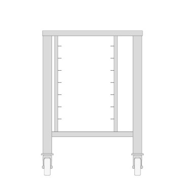 Table à roulettes pour cuiseur à vapeur 5X 2/3 GN - Maxima