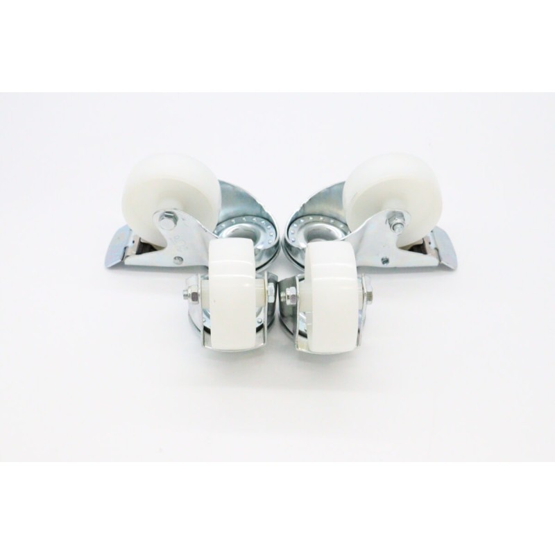 Wheels set for Table Steamer - 2 with brackes - 4.3 Inch / 11 cm - Maxima