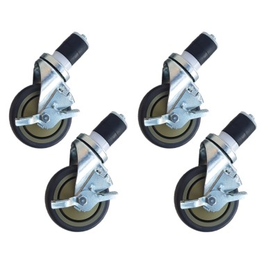 WT SQ Roues set de 4 - avec freins - 5 Inch / 12.7 cm - Maxima