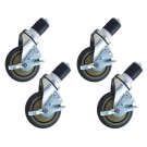 WT SQ Roues set de 4 - avec freins - 5 Inch / 12.7 cm - Maxima