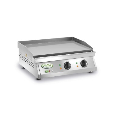 Plaque de cuisson lisse inox avec bac de récupération - Fama