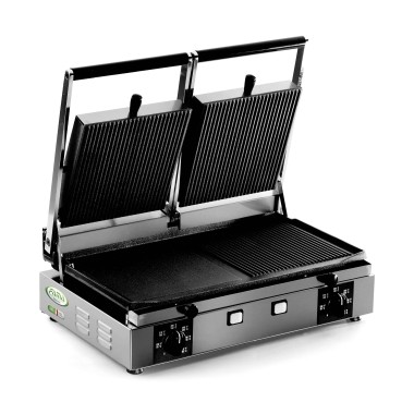 Grill panini rainuré double - Fama