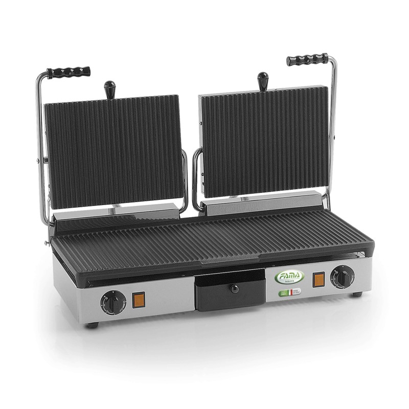 Grill de contact rainuré double - Fama