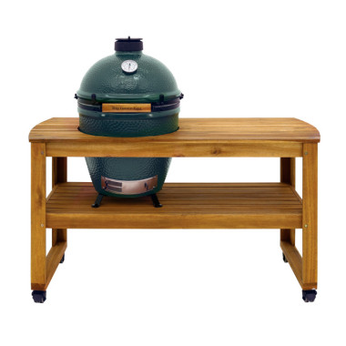 Pack LARGE Big Green Egg: Table Eucalyptus, ConvEGGtor & Mobilité Optimal