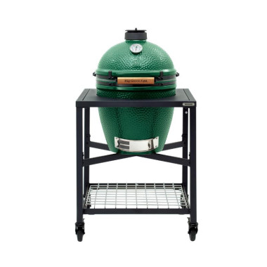 Pack LARGE Big Green Egg : Table modulaire, ConvEGGtor & Roues pour Cuisson Extérieure