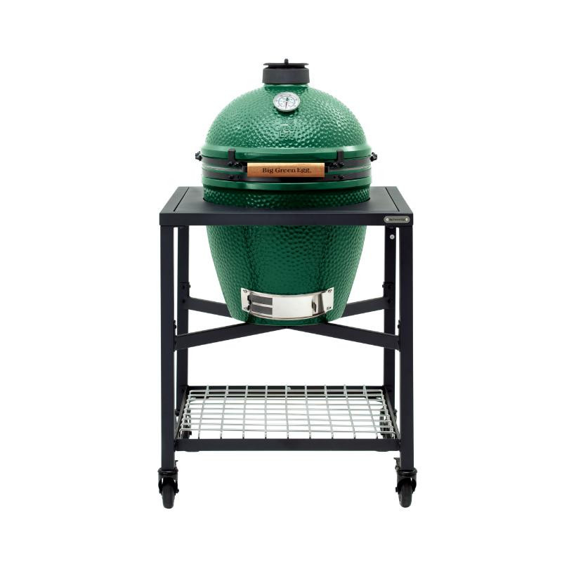 Pack LARGE Big Green Egg : Table modulaire, ConvEGGtor & Roues pour Cuisson Extérieure