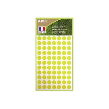 462 pastilles de signalisation rondes,Ø 8 mm, jaune, 100% recyclé  - Fiducial