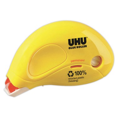 Roller de colle permanent DRY n CLEAN UHU - 9,5 m x 6,5 mm  - Fiducial