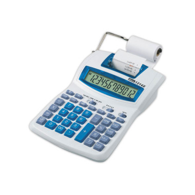 Calculatrice imprimante 1214X, Ibico blanc/bleu  - Fiducial