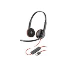Casque filaire POLY Blackwire C3220 USB-C - 2 écouteurs  - Fiducial