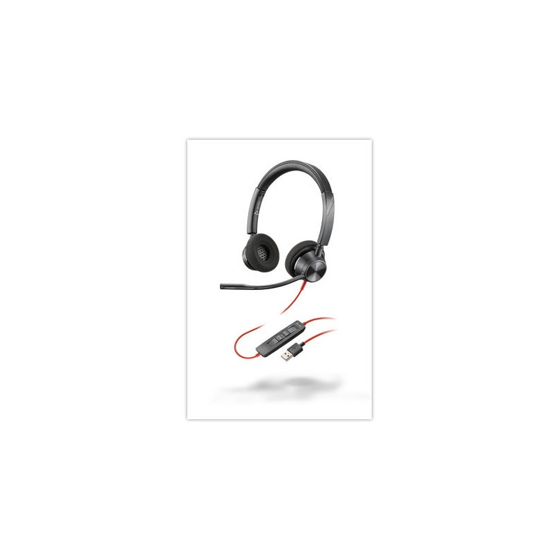 CASQUE FILAIRE HP POLY BLACKWIRE 3320 USB-A/C  - Fiducial