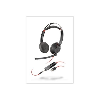 CASQUE FILAIRE POLY BLACKWIRE 5220 USB-A/C  - Fiducial
