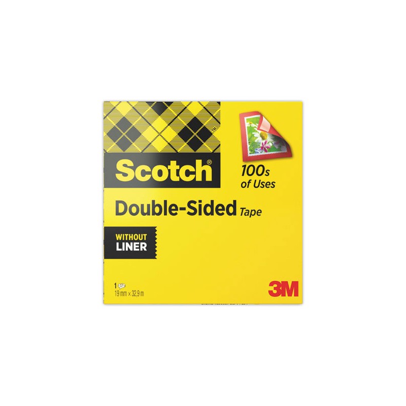 Rouleau d'adhésif double face - 33 m x19 mm  - Fiducial