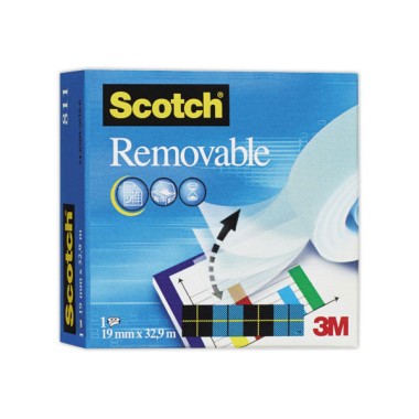Adhésif repositionnable SCOTCH Magic 811 - 33 m x 19 mm  - Fiducial