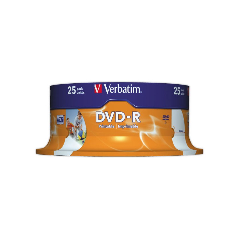DVD-R Verbatim Imprimables - 16x 4,7 Go  x25 - Fiducial