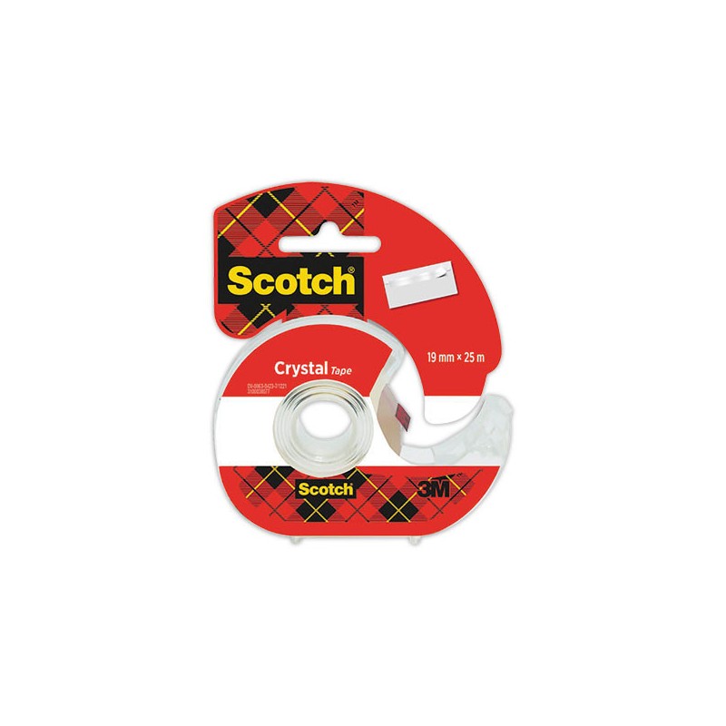 Dévidoir Scotch® Crystal Tape 19mm x 25m transparent  - Fiducial